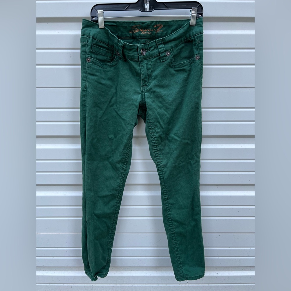 Seven7 Women's Pine Green Skinny Jeans size 8